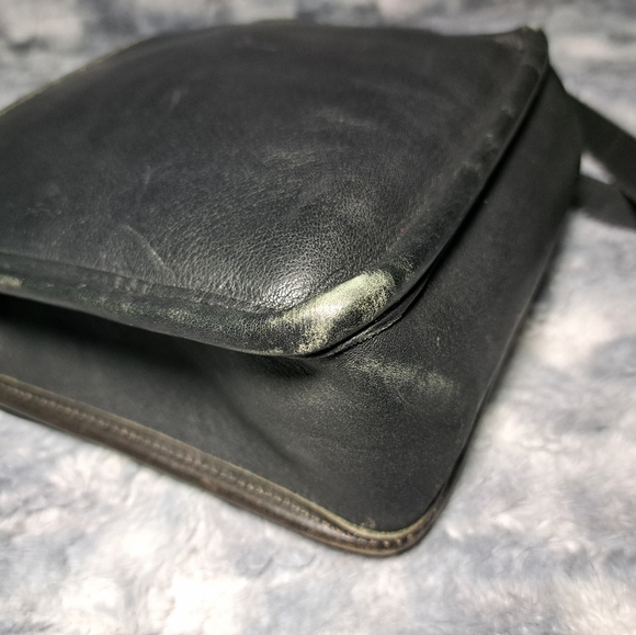 Vintage 80s Coach Murphy black leather crossbody bag mini - Picture 13 of 14